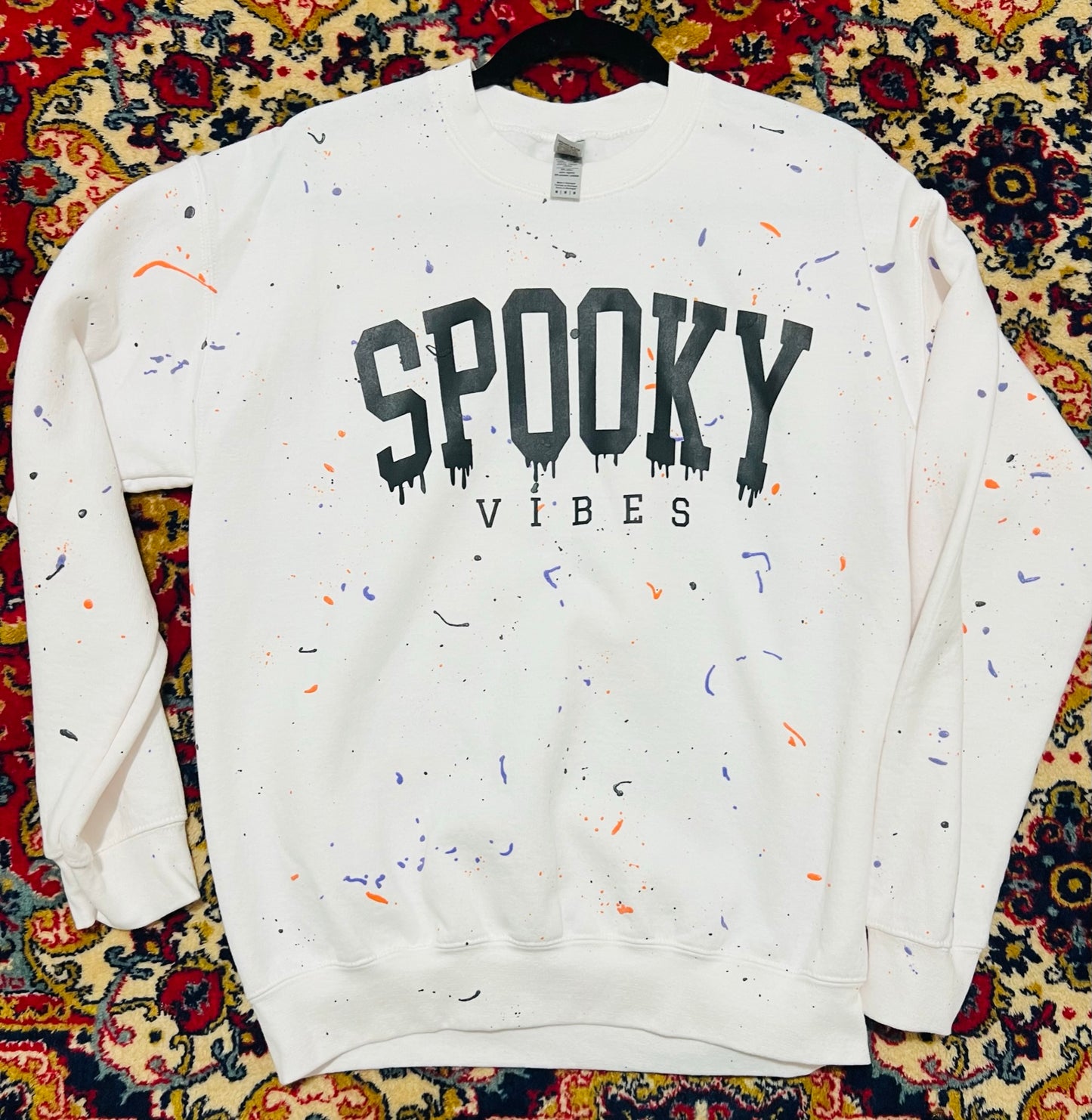 Halloween Tie-Dye Spooky Spark Sweater