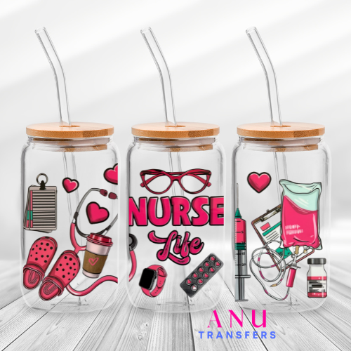 Nurse 1 16oz libbey cup wrap