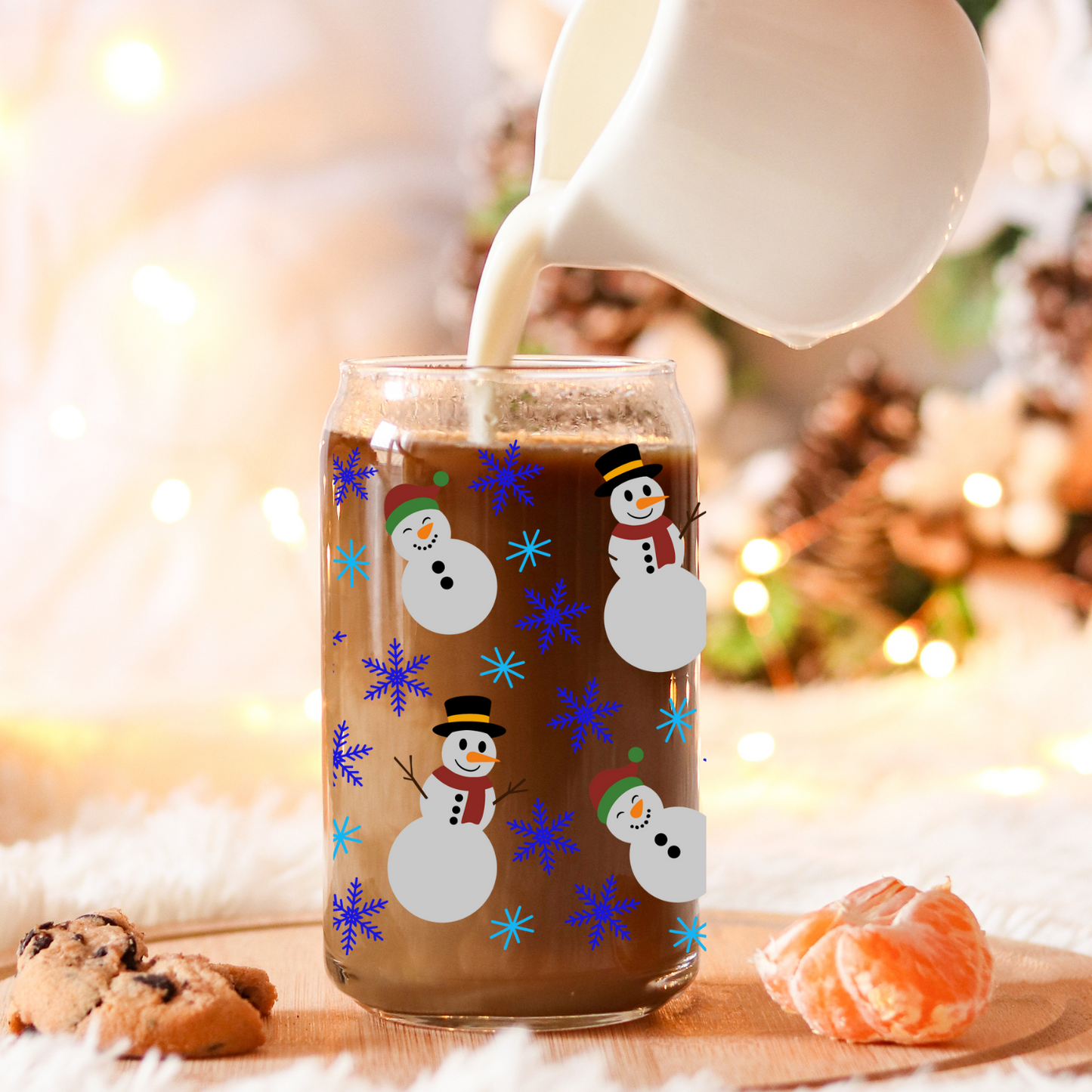 Snowman 16oz libbey cup wrap