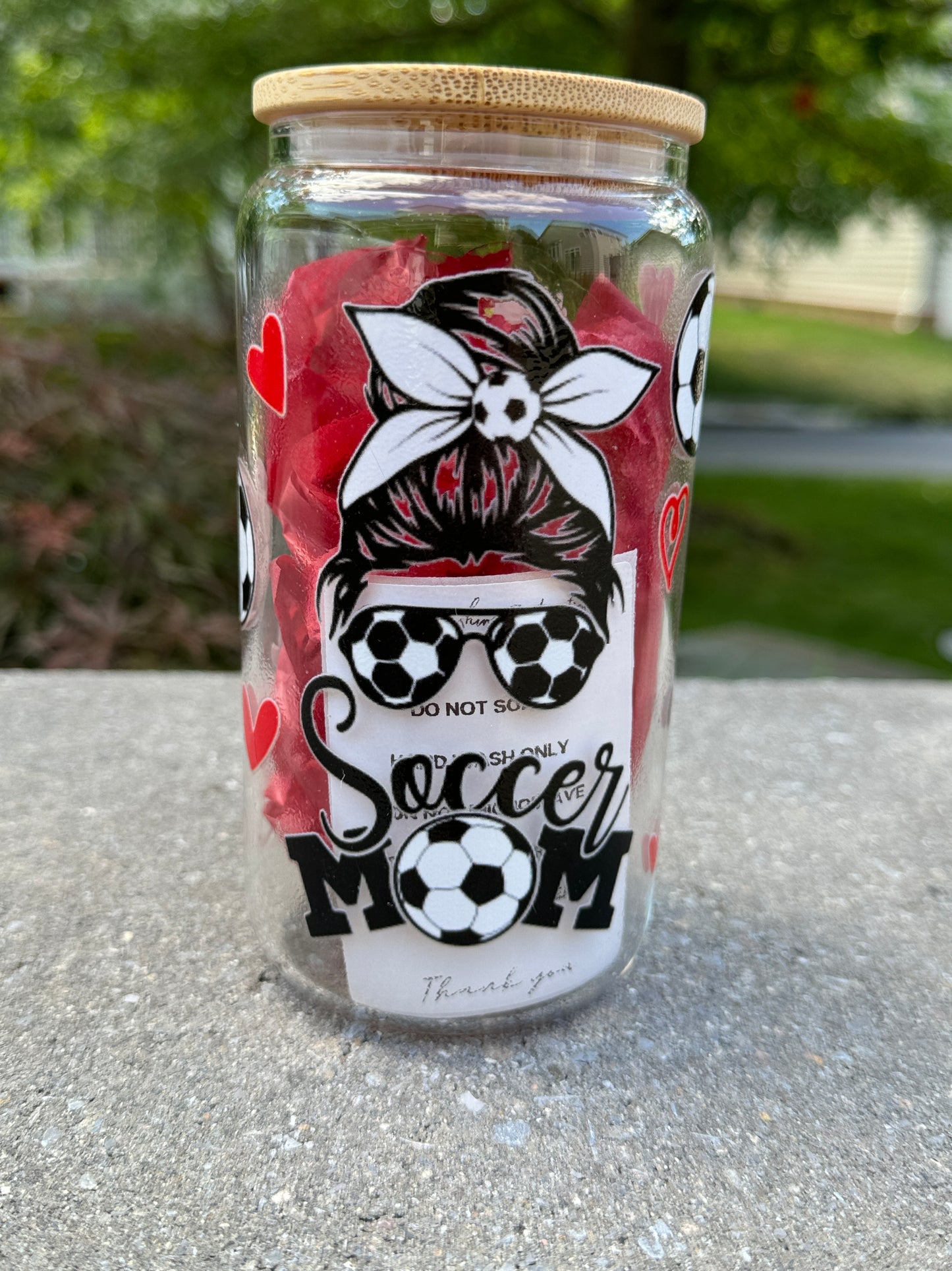 Soccer Mom-Glass Cup 16oz