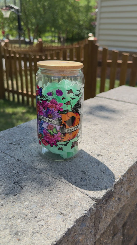 Sorta Sweet Sorta Spooky-Glass Cup 16oz