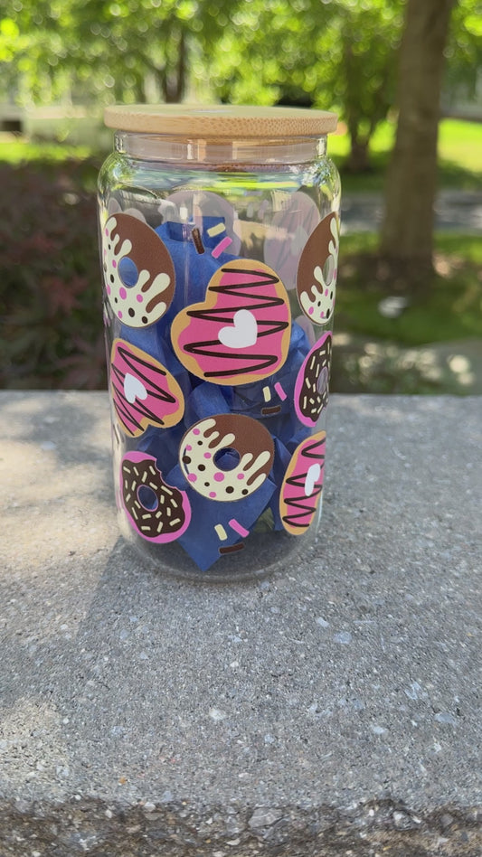 Donuts-Glass Cup 16oz