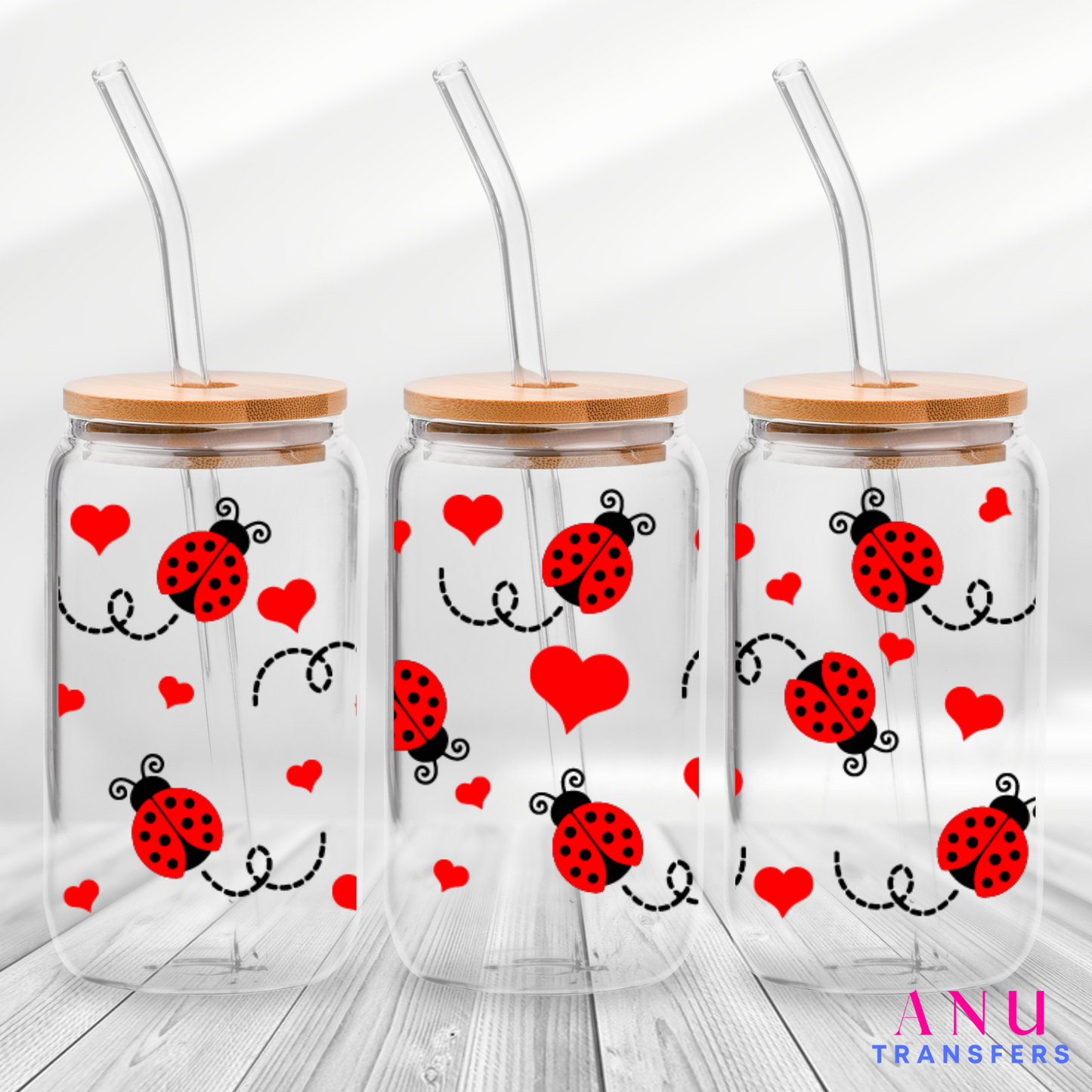 Lady bug 16oz libbey cup wrap