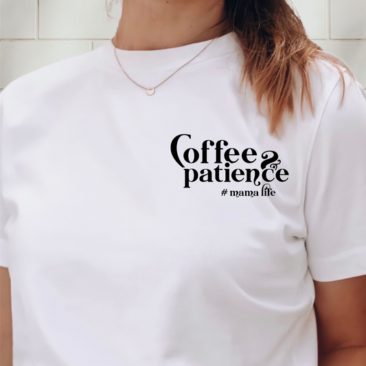 Coffee Patience Mama Life (pocket) Single Color Transfer